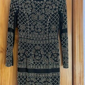 Elegant Black and Gold Women's Dress